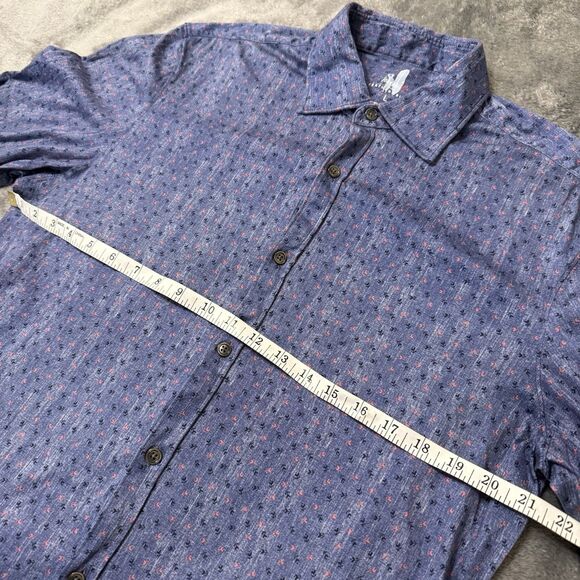 Johnnie-O Mens Large Shirt Blue Featherweight‎ Long Sleeve Button Down - Picture 4 of 6